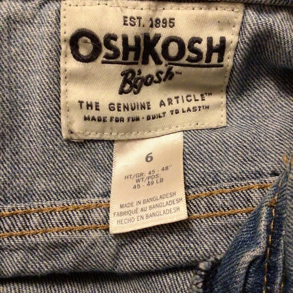 OshKosh B’gosh Light Rinse Cotton Button Front Denim Jacket 6